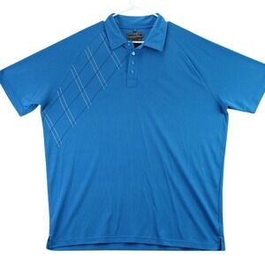 HOLLAS XFC Men's Blue Short Sleeve Collared Polo Shirt XXL Tall Golf